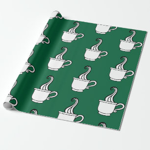 Papel de embrulho de café verde