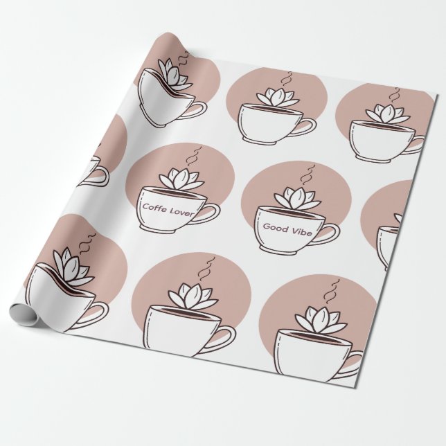Papel de Embrulho de Café Zen de Despertar Persona (Desenrolado)