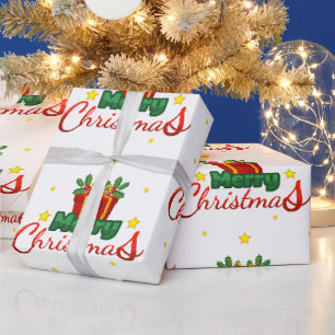 Papel de embrulho de caixa de presente de Natal al