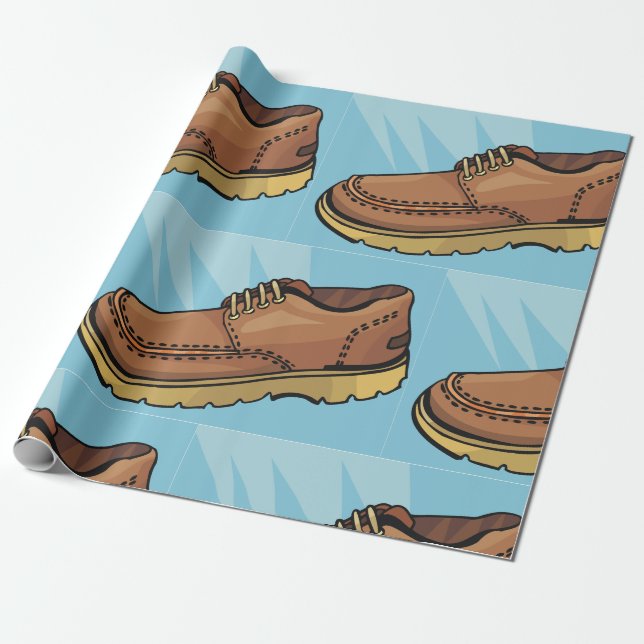 Papel de embrulho de calçado de sapato marrom (Desenrolado)