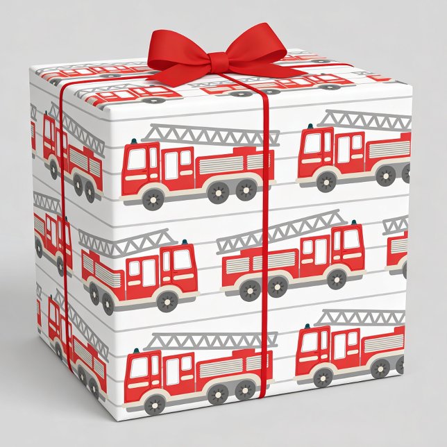 Papel de embrulho de caminhão de bombeiros, papel  (Criador carregado)