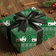 Papel de embrulho de caminhão de Natal rústico