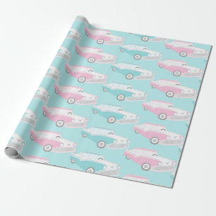 Papel de embrulho de carro Cadillac azul claro vin