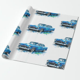 Papel de embrulho de carro muscular americano