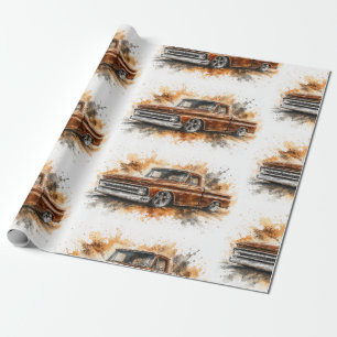 Papel de embrulho de carro muscular americano