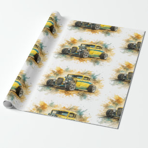 Papel de embrulho de carro muscular americano