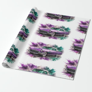 Papel de embrulho de carro muscular americano