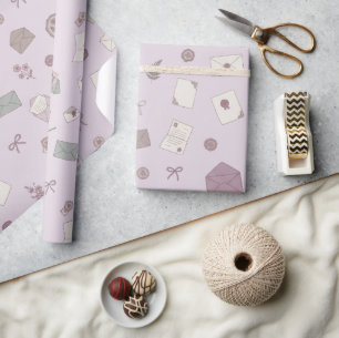 Papel de embrulho de cartas e envelopes florais vi