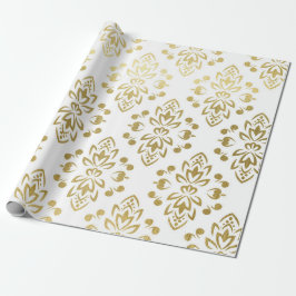 Papel de embrulho de casamento com padrão floral d