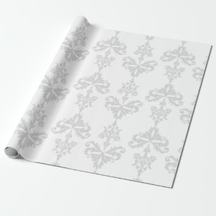 Papel de embrulho de casamento elegante cinza clar