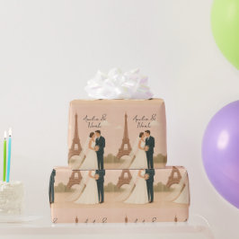 Papel de Embrulho de Casamento Elegante de Paris –