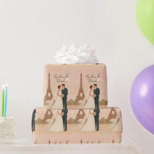 Papel de embrulho de casamento elegante de Paris –