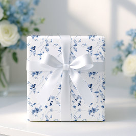 Papel de embrulho de casamento floral de arte fina
