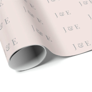 Papel de embrulho de casamento minimalista | Beijo