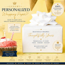 Papel de embrulho de casamento personalizado