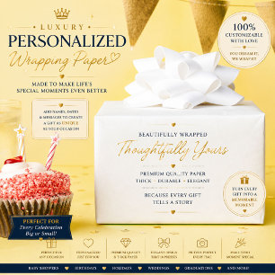 Papel de embrulho de casamento personalizado