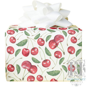 Papel de embrulho de cerejas