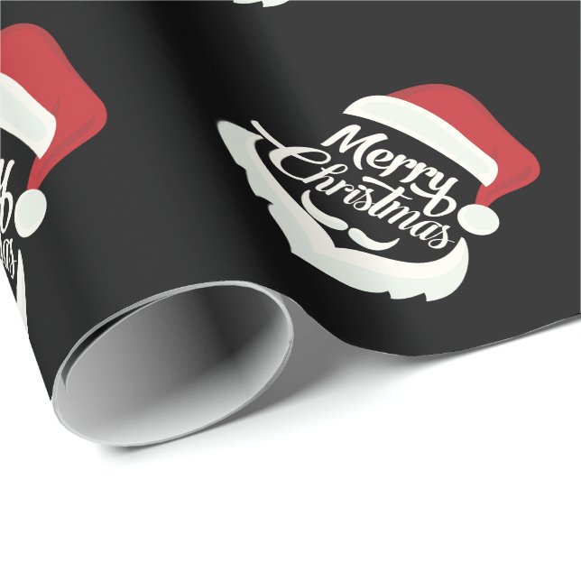 Papel de embrulho de chapéu de Papai Noel Natal fe (Ponta do rolo)