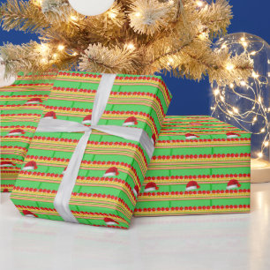 Papel de embrulho de chapéus de Natal