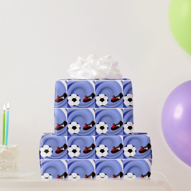Papel de embrulho de chute inicial de futebol (Presentes para festas)
