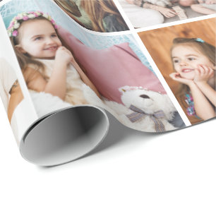 Papel de embrulho de colagem de 42 fotos simples