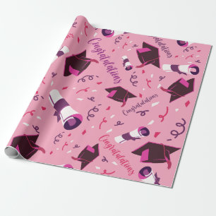 Papel de embrulho de congratulações de formatura