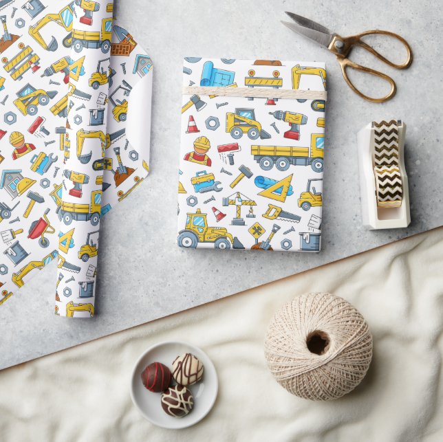 Papel de embrulho de construção, presente de anive (Artesanato)