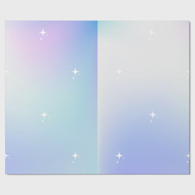 Papel de embrulho de cor mista estrelar (Barra)