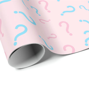 Papel de embrulho de cor rosa ou azul