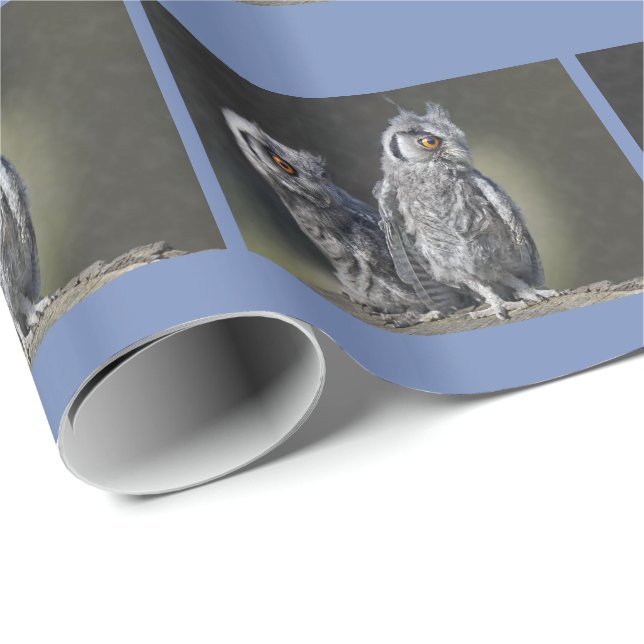 Papel de embrulho de corujas bebês (Ponta do rolo)