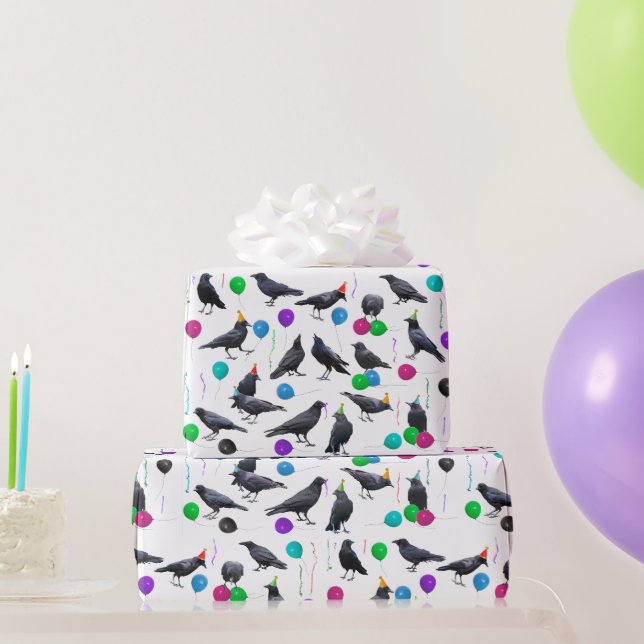 Papel de embrulho de Corvos de Festa (Presentes para festas)