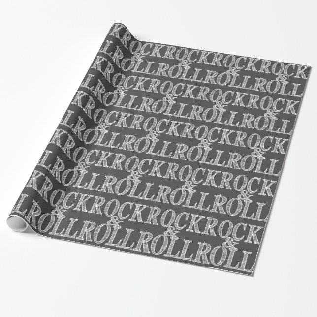 Papel de embrulho de couro Rock & Roll editável (Desenrolado)