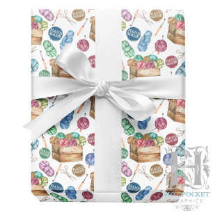 Papel de embrulho de crochê