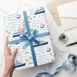 Papel de embrulho de cruzeiro, papel de presente d