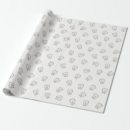 Papel de embrulho de dentes sorridentes fofos - pr