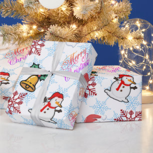 Papel de embrulho de desenho animado de Natal