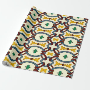 Papel de embrulho de designs portugueses