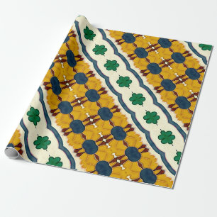 Papel de embrulho de designs portugueses