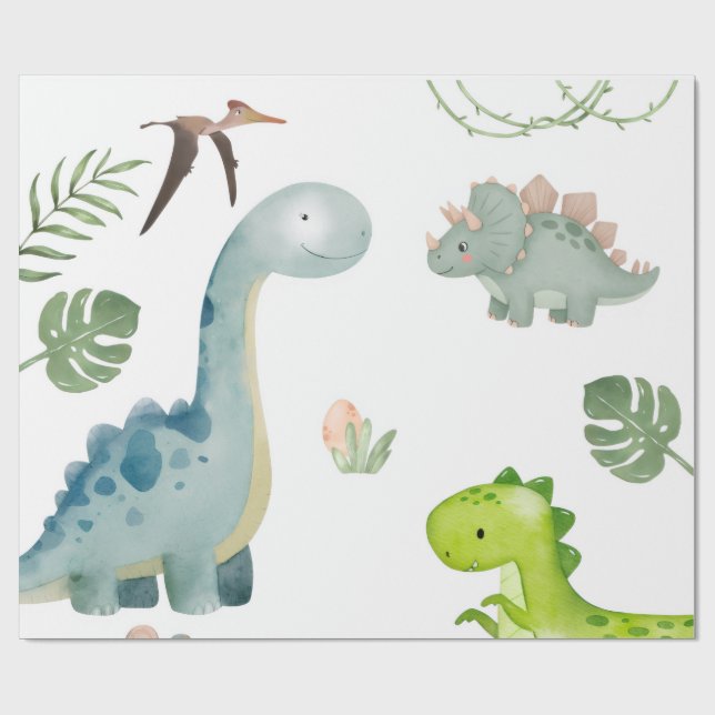 Papel de embrulho de dinossauro (Aberto)