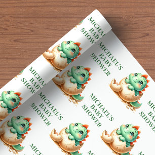 Papel de embrulho de dinossauro bebê pequeno para 
