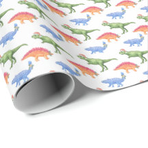 Papel de embrulho de Dinossauros de Feriado