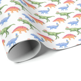 Papel de embrulho de Dinossauros de Feriado