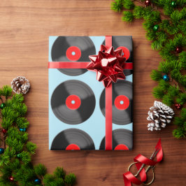 Papel de embrulho de disco de vinil retrô