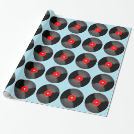 Papel de embrulho de disco de vinil retrô