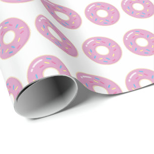 Papel de embrulho de Donuts Rosa Presente Embrulha