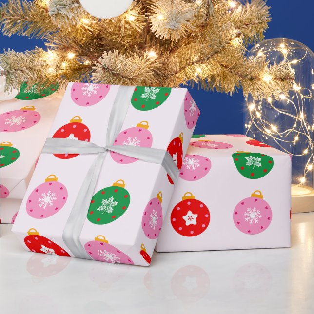 Papel de embrulho de enfeite de Natal fofo (Feriados)