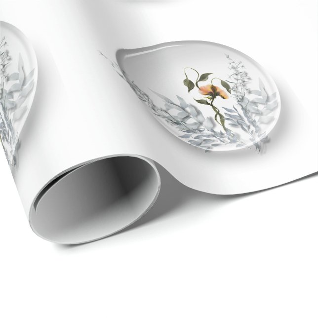 Papel de embrulho de esfera floral (Ponta do rolo)