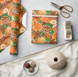 Papel de embrulho de especiarias de laranja de out