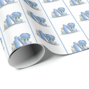 Papel de embrulho de estante de livros