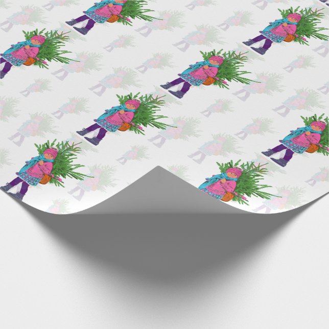 Papel de embrulho de férias ilustrado (Ponta)